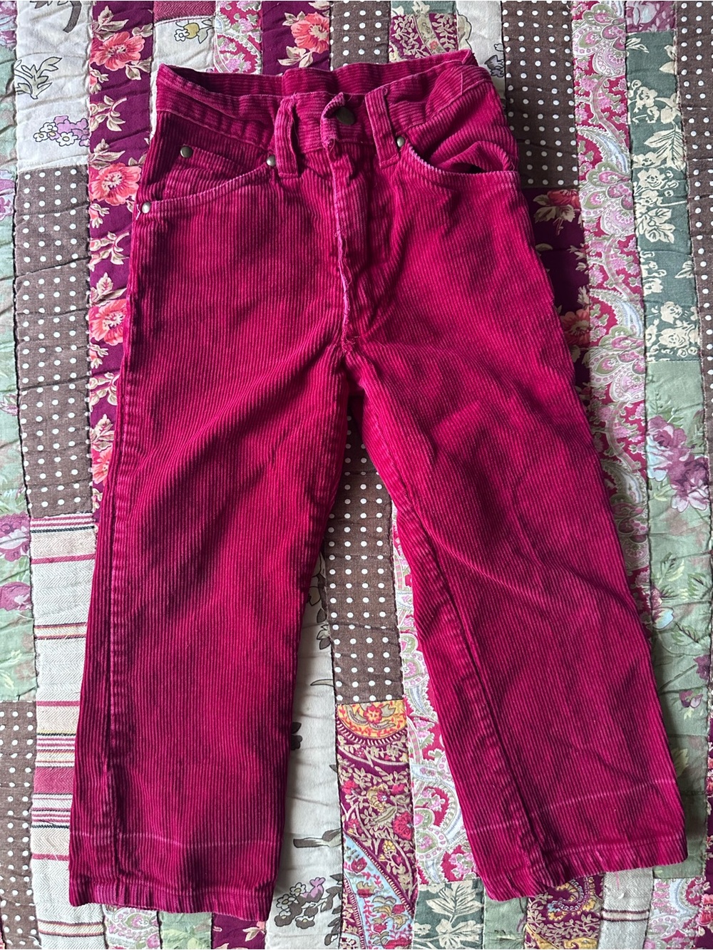 Vintage Tough Gear Kids Red Corduroy Pants
